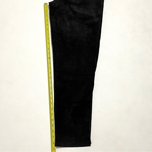 Evan Davies Woman Black Pig Suede Leather Pants Size 6 - Picture 14 of 15